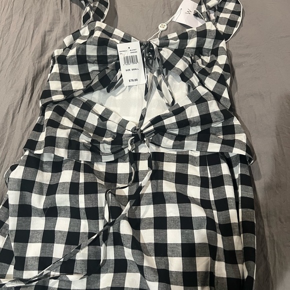 NWT! WAYF Verona Cutout Gingham Dress SMALL - Picture 4 of 5